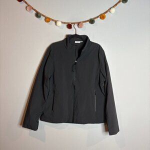 Landway x The City Luxe charcoal grey fleece lined jacket